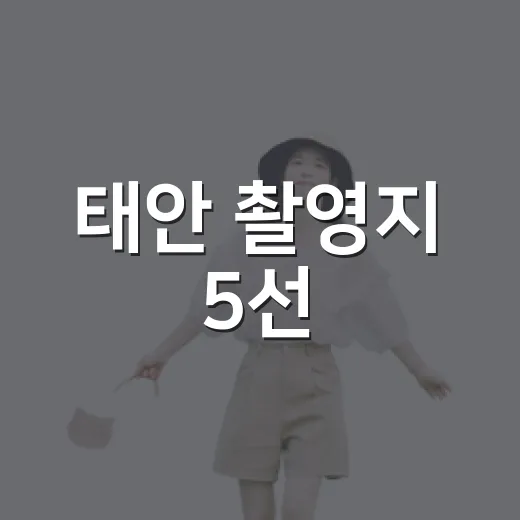 태안 촬영지 5선, 스크린 속 명장면 따라 걷다