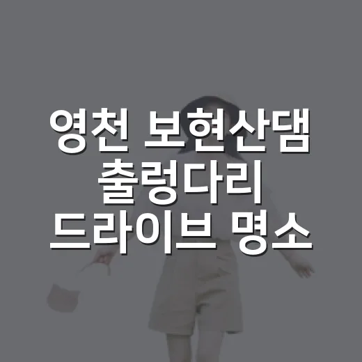 영천 보현산댐 출렁다리 드라이브 명소