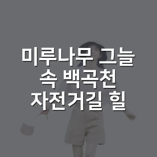 미루나무 그늘 속 백곡천 자전거길 힐링