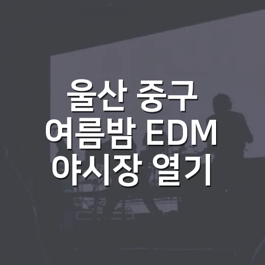 울산 중구 여름밤 EDM 야시장 열기