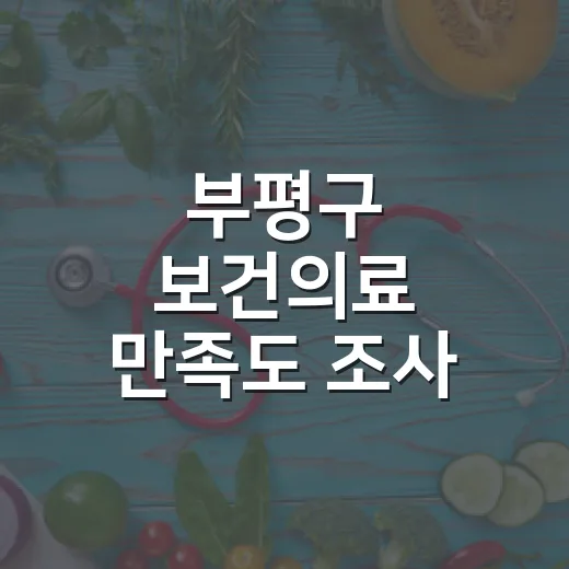 부평구 보건의료 만족도 조사 이벤트