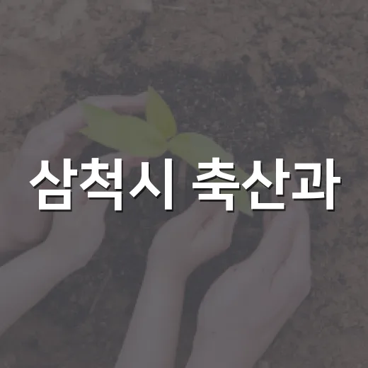 삼척시 축산과·농정과 사무실 새 둥지