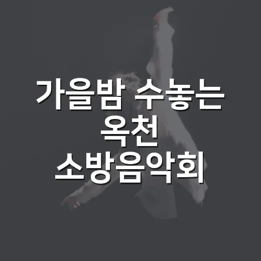 가을밤 수놓는 옥천 소방음악회