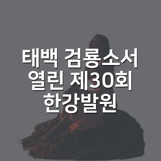 태백 검룡소서 열린 제30회 한강발원제