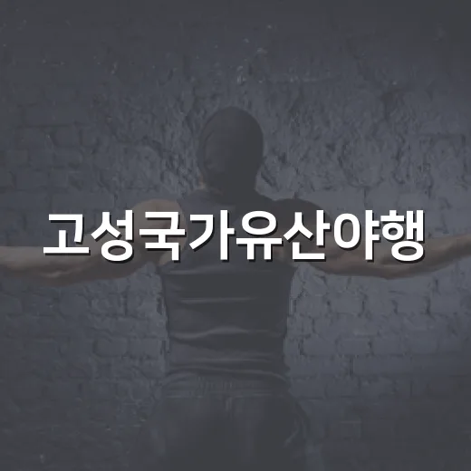 고성국가유산야행, 특별한 밤의 향연