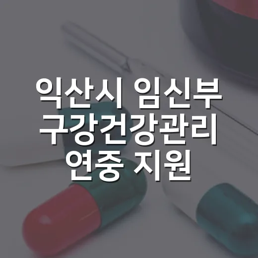 익산시 임신부 구강건강관리 연중 지원