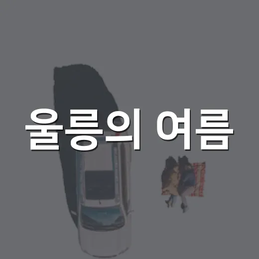 울릉의 여름, 필름에 담긴 찬란한 순간들