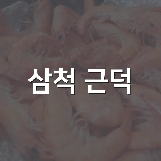 삼척 근덕·원덕·도계 맛집 탐방