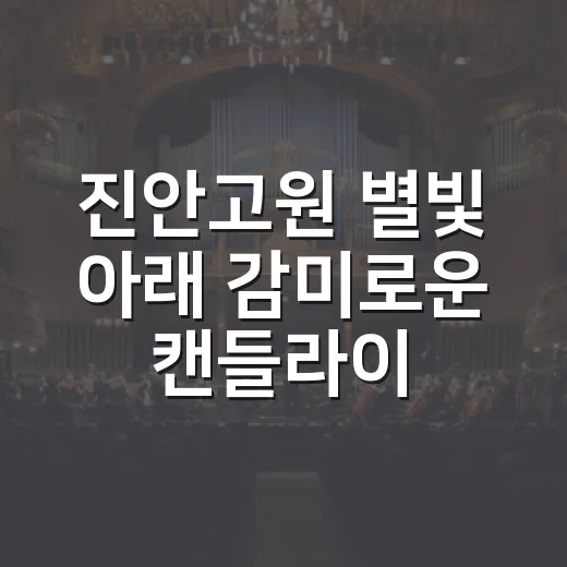 진안고원 별빛 아래 감미로운 캔들라이트 콘서트