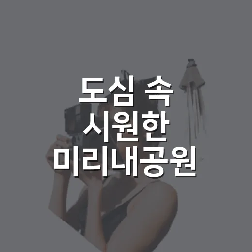 도심 속 시원한 미리내공원 물놀이장