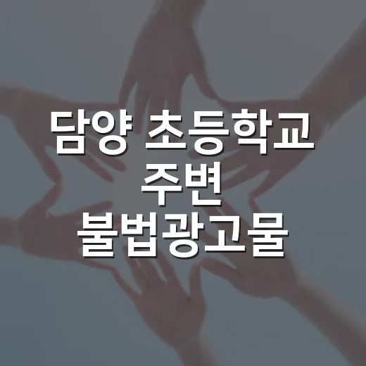 담양 초등학교 주변 불법광고물 대대적 정비