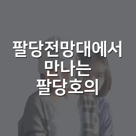 팔당전망대에서 만나는 팔당호의 고요한 물멍