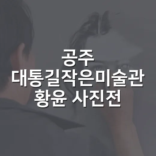 공주 대통길작은미술관 황윤 사진전