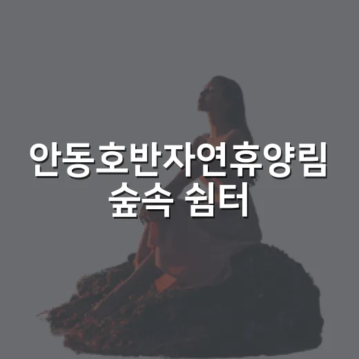 안동호반자연휴양림 숲속 쉼터