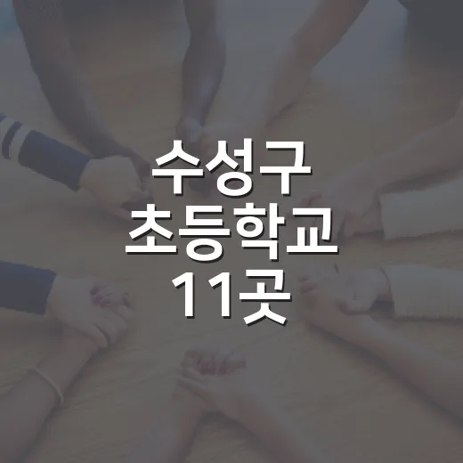 수성구 초등학교 11곳 아동보호구역 지정