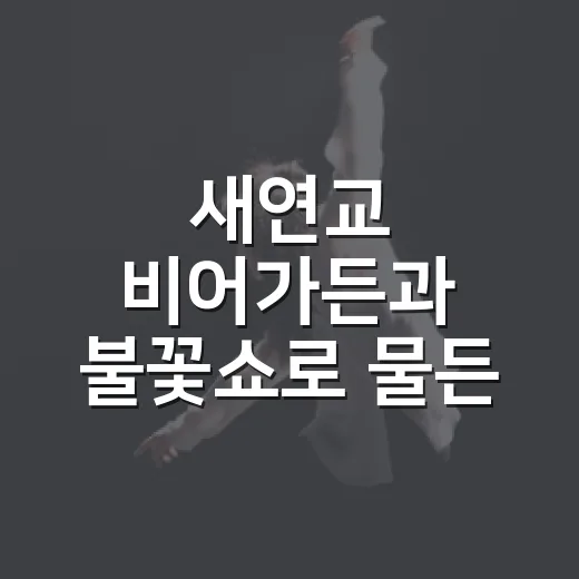 새연교 비어가든과 불꽃쇼로 물든 주말