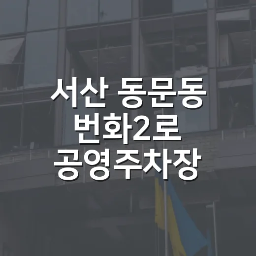 서산 동문동 번화2로 공영주차장 임시 개방