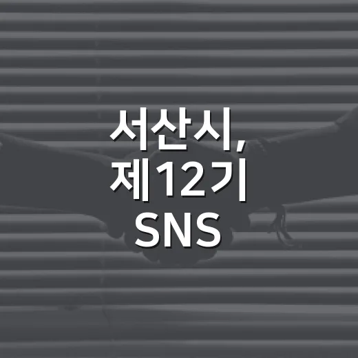 서산시, 제12기 SNS 서포터스 모집
