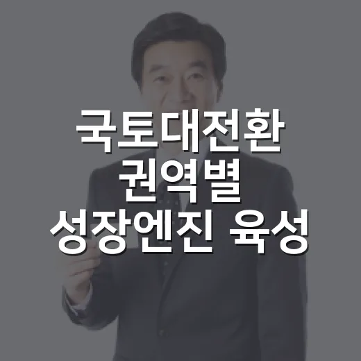 국토대전환 권역별 성장엔진 육성 계획은