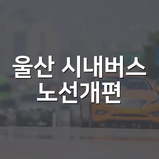울산 시내버스 노선개편, 시민 의견 수렴 시작