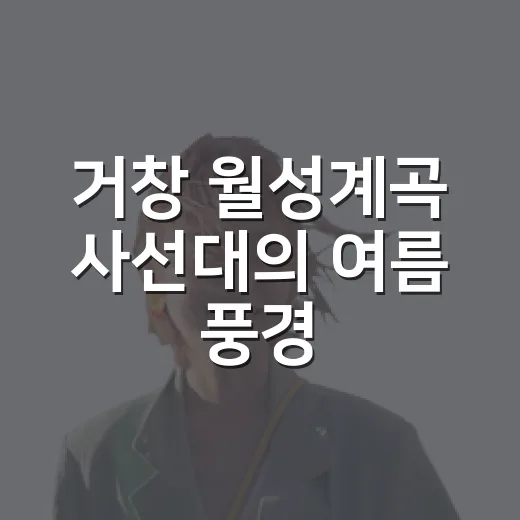 거창 월성계곡 사선대의 여름 풍경