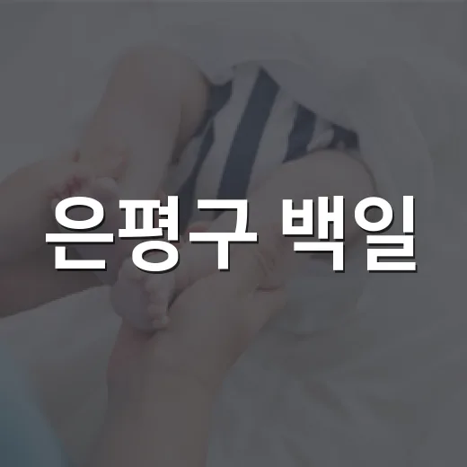 은평구 백일·돌 상차림 용품 4분기 무료 대여 안내