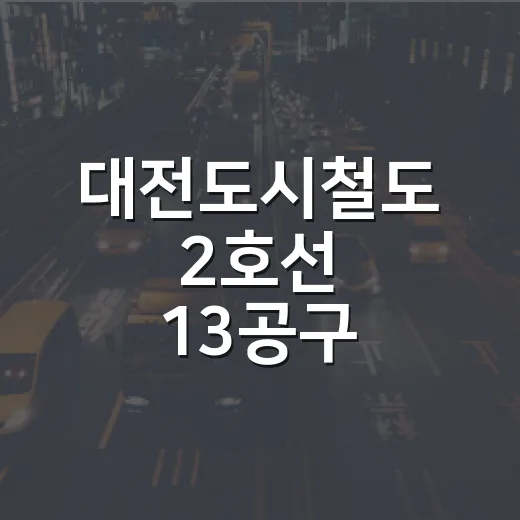 대전도시철도 2호선 13공구 통행제한 안내