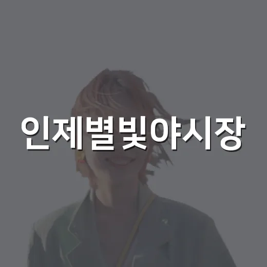 인제별빛야시장, 무더위 식히는 밤의 명소