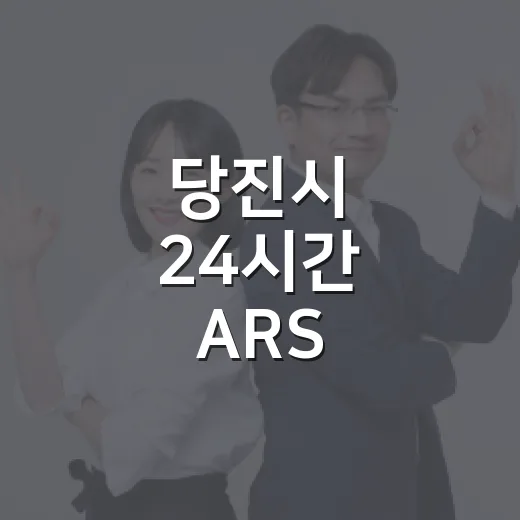당진시 24시간 ARS 교통민원 서비스 개시