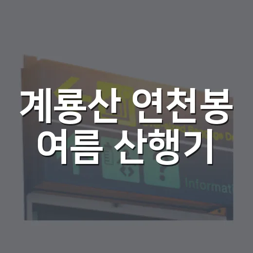 계룡산 연천봉 여름 산행기
