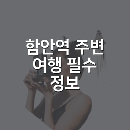 함안역 주변 여행 필수 정보