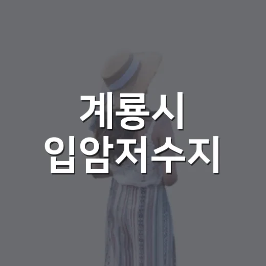 계룡시 입암저수지, 초록빛 힐링 명소