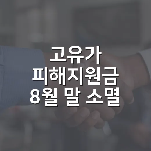 고유가 피해지원금 8월 말 소멸 임박