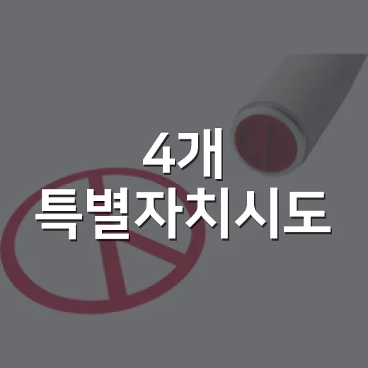 4개 특별자치시도, 특별자치 권한 확대 힘 모은다