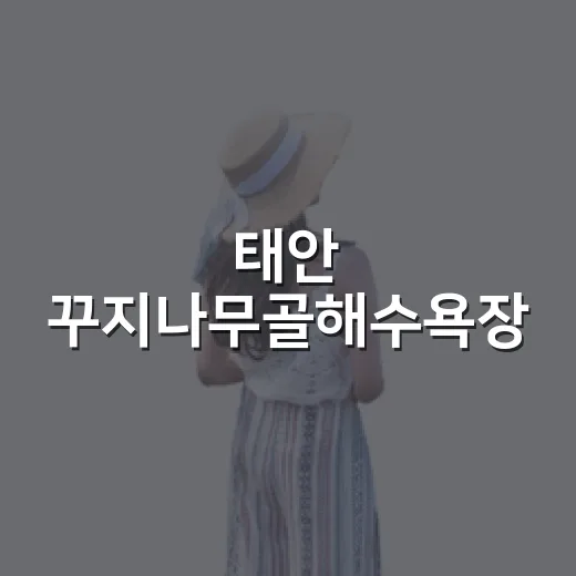 태안 꾸지나무골해수욕장, 아이와 함께 즐기는 바다와 갯벌