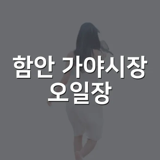 함안 가야시장 오일장, 정겨운 장날 풍경