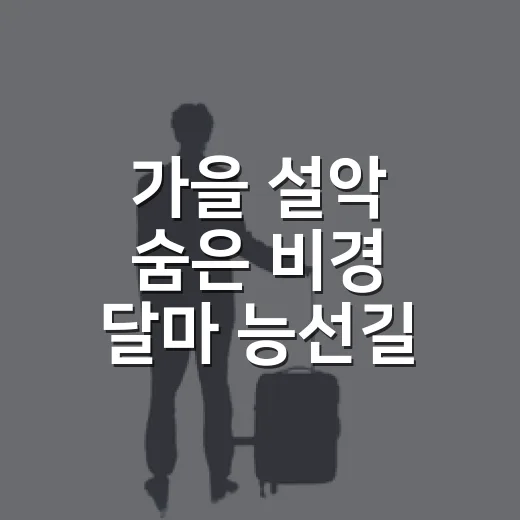 가을 설악 숨은 비경 달마 능선길 걷기
