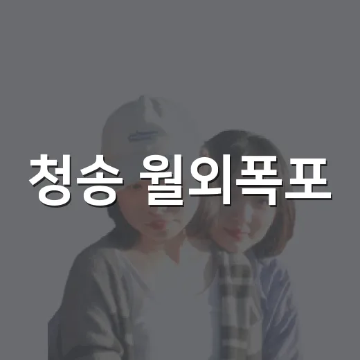 청송 월외폭포, 숲길 끝 시원한 자연의 선물