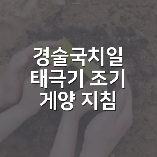 경술국치일 태극기 …
