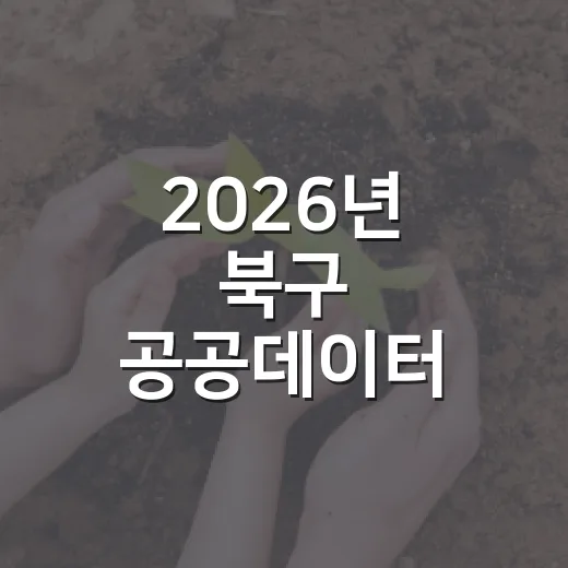 2026년 북구 공공데이터 수요 설문 시작