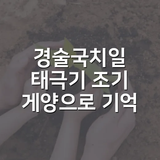 경술국치일 태극기 조기 게양으로 기억하자