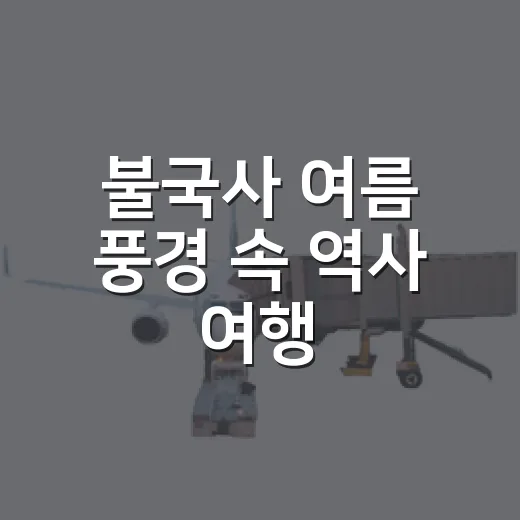 불국사 여름 풍경 속 역사 여행