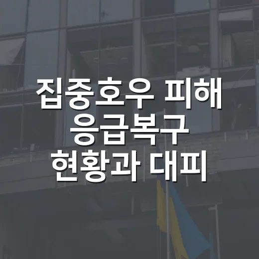 집중호우 피해 응급…