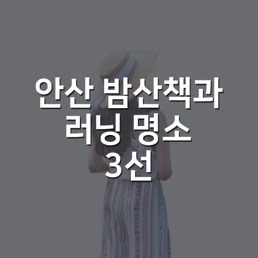 안산 밤산책과 러닝…