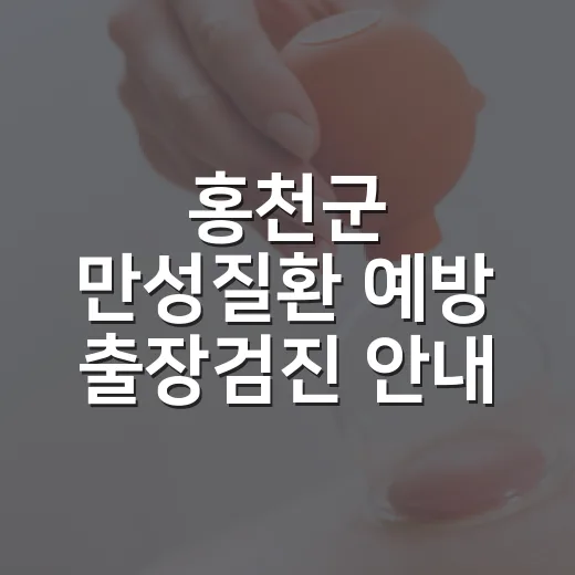 홍천군 만성질환 예방 출장검진 안내