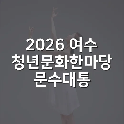 2026 여수 청년…