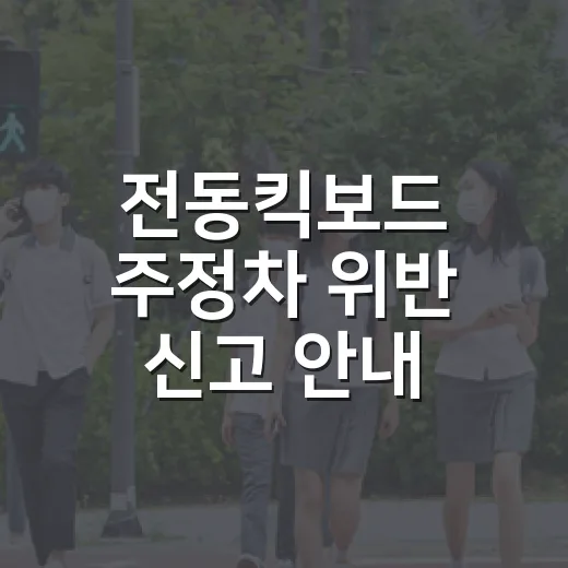전동킥보드 주정차 …