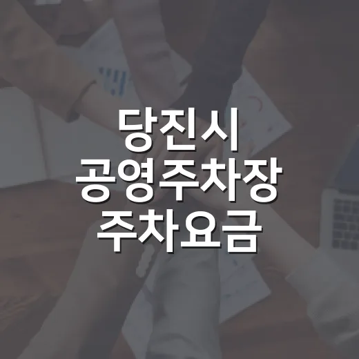 당진시 공영주차장 …