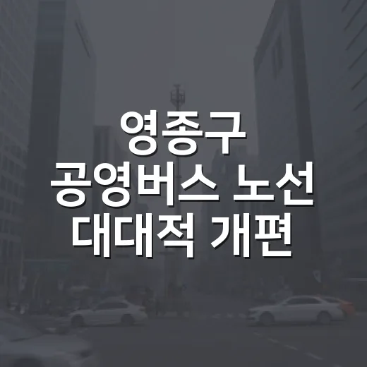 영종구 공영버스 노선 대대적 개편