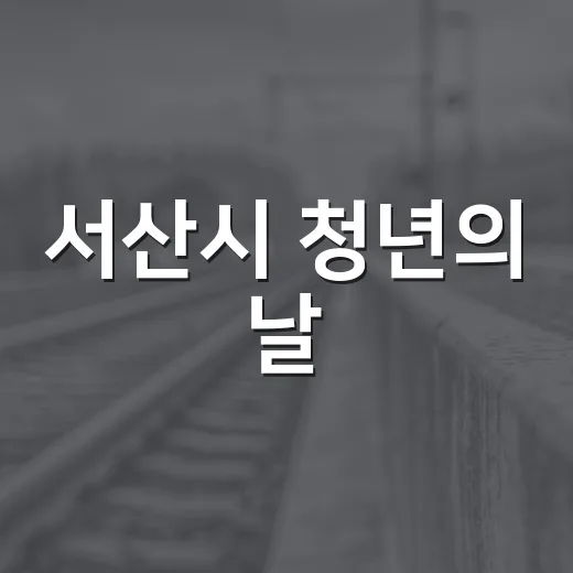 서산시 청년의 날, 다채로운 축제의 장 열린다